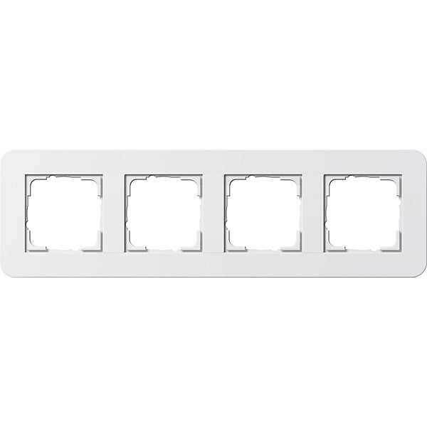 Gira Abdeckrahmen 4fach Reinweiß/Reinweiß 0214410